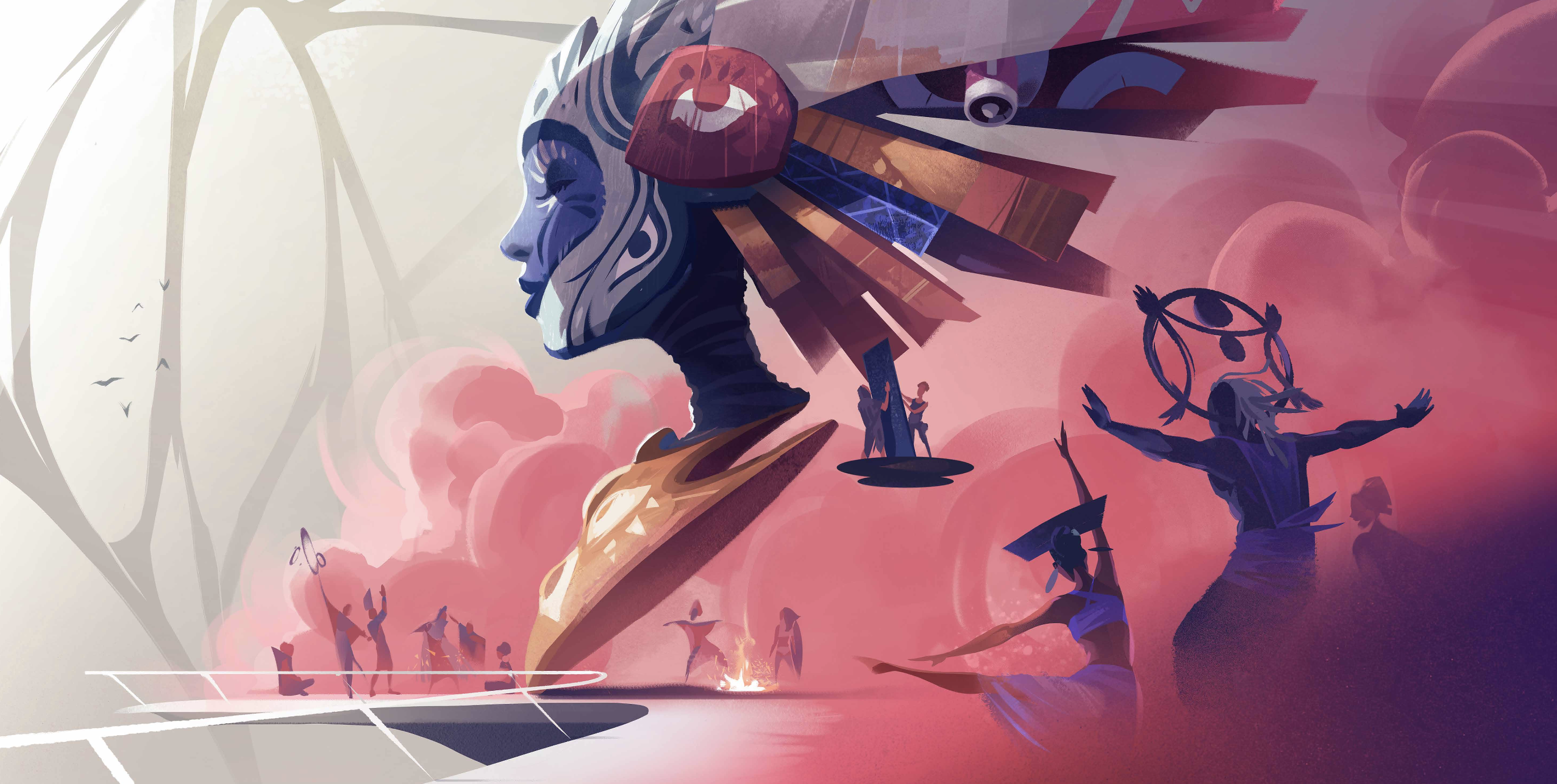 Fully automated AI luxury — illustration of an AI-shaped future